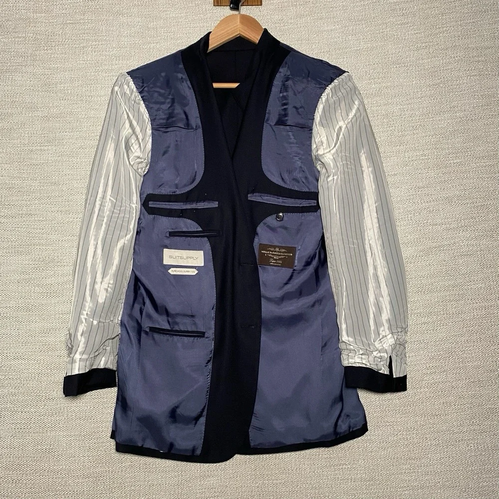 Suitsupply Blazer Jacket 48 (38R) Mens Lazio VBC 2B 2V Navy READ - Picture 4 of 10